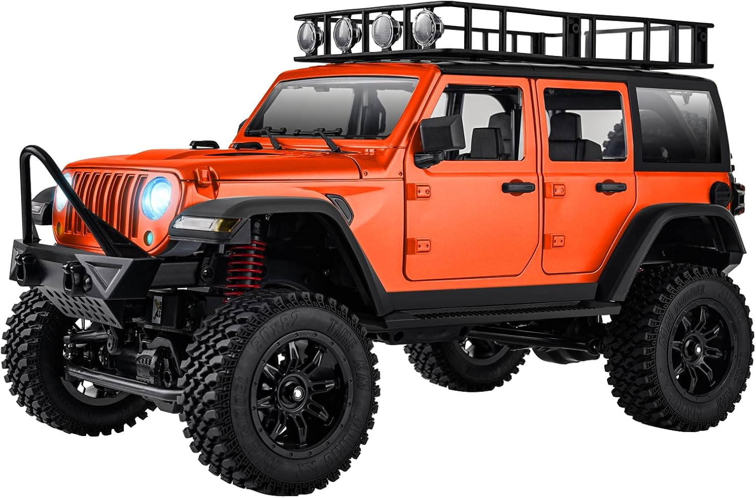Rc Jeep Hobby - 1/12スケール 4x4 4WD RCロッククローラーオフロードジープトラック、2.4GHzリモートコントロールカー（LEDライト付き）、大人向けホビーグレードのすぐに遊べるおもちゃの車、ギフト