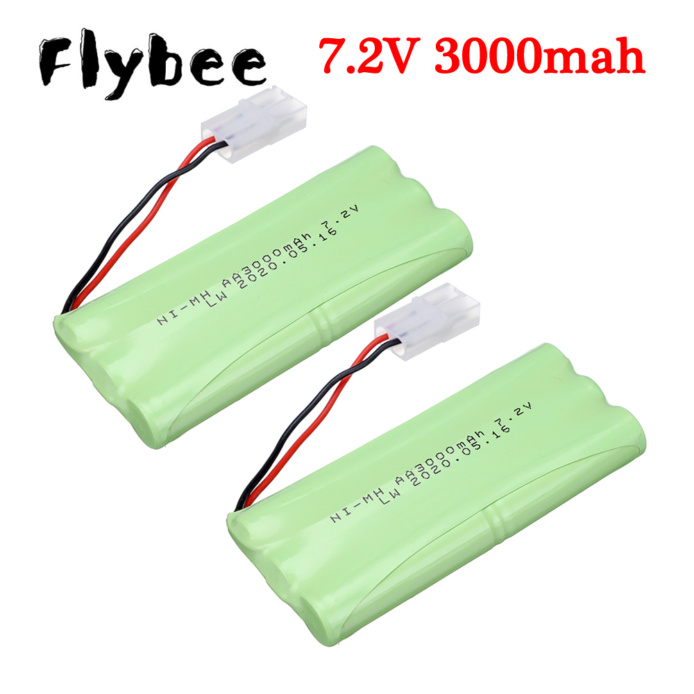Rc Hobby Models - リモコンおもちゃ用充電式nimhバッテリー,7.2v,3000mah,rcカー,タンク,ロボット,ボート,銃