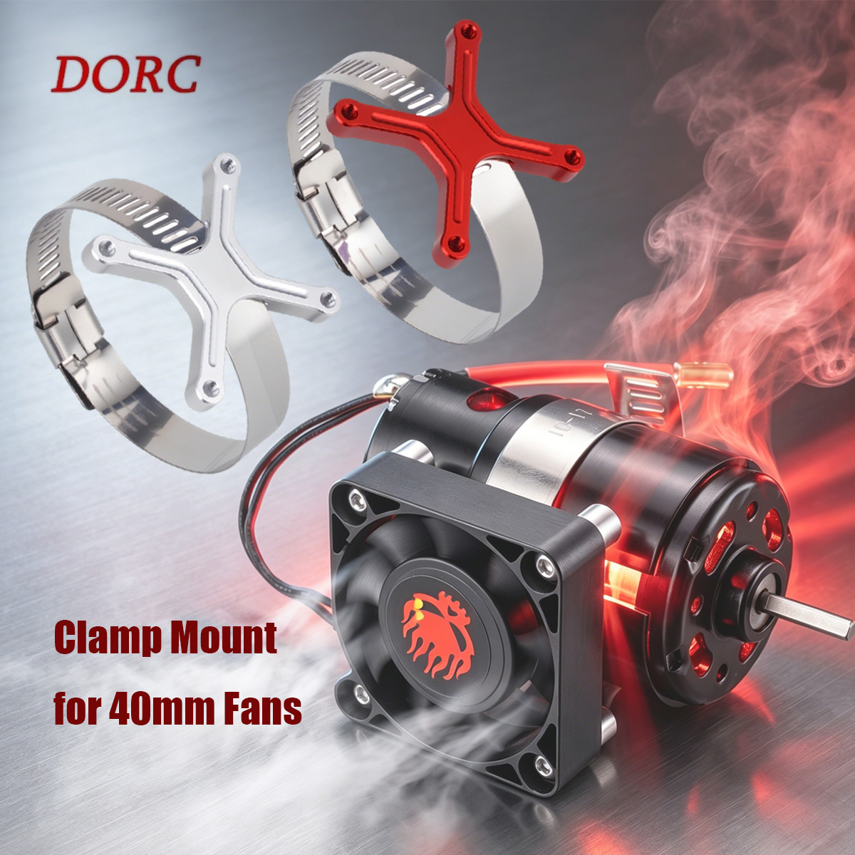 Rc Hobby Models - ユニバーサル調整可能なファンマウント 30-49mm 広範囲対応 1/8 1/10 RC