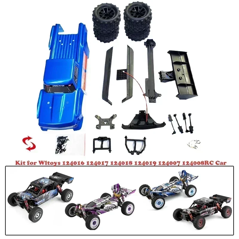 Rc Hobby Monster Truck - 1/12 モンスタートラック改造ボディシェルホイールアップグレードパーツキット Wltoys 124016 124017 124018