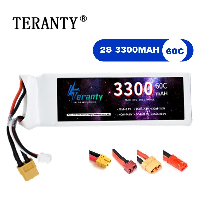 Rc Hobby Models - 2S 7.4V リポバッテリー 3300mAh 60C 車