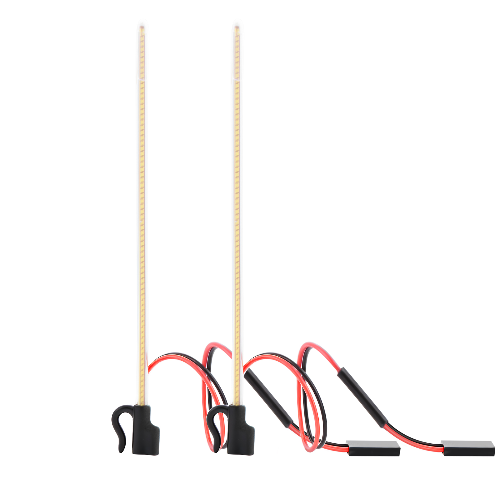Led Light Kit Rc - ModRax 2個入り LED RCアンテナライト、カット可能なフレキシブルRCウィップアンテナLED、簡単プラグアンドプレイRCグローアンテナ（RCカー＆ボート用）