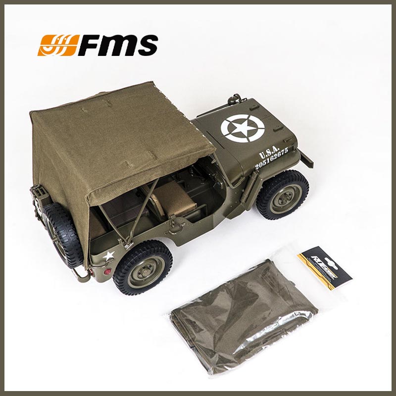 Rc Jeep Hobby - FMS 1/12 C1167 キャンバスルーフウィリス MB RC