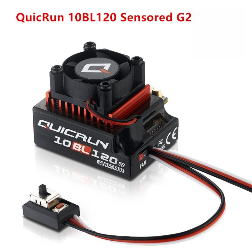 Rc Hobby Models - FATJAY Hobbywing QUICRUN-10BL-120-G2 120A ESC センサー付きブラシレス電子スピードコントローラーと