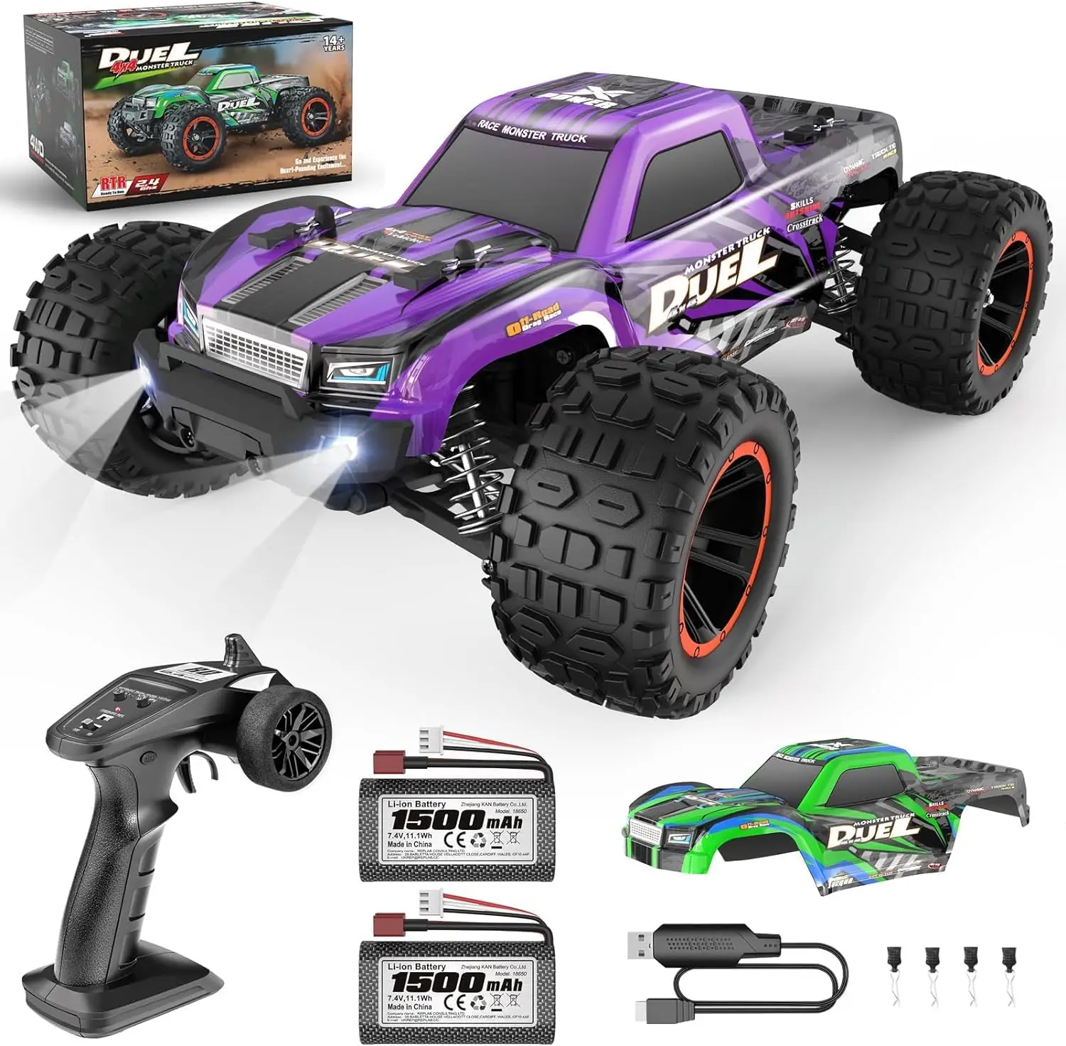 1:14 RCトラック、大人向け高速リモートコントロールカー - Rc Hobby Monster Truck のレビューと価格