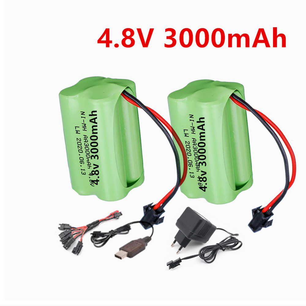 4.8V 3000mAh充電式バッテリーと充電器、RCボート - Rc Hobby Models のレビューと価格